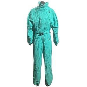 Killy VINTAGE Size 8 One Piece Snowsuit Mint Green